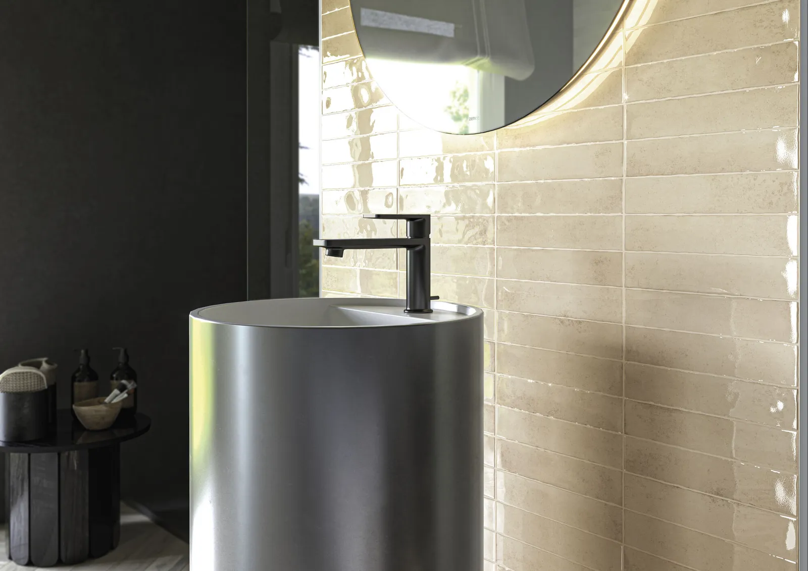 Kalon Ivory wandtegel 5x25 glans, foto 4 van 4