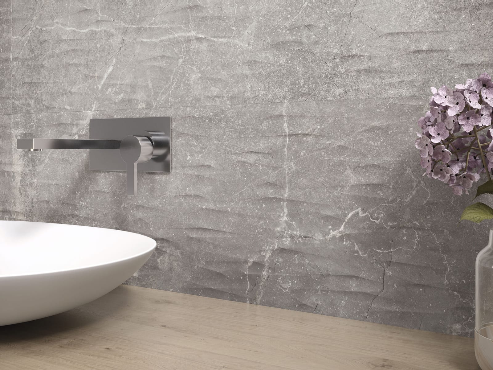 Concept Grey Kirat decor wandtegel 30x90 rett, foto 2 van 2