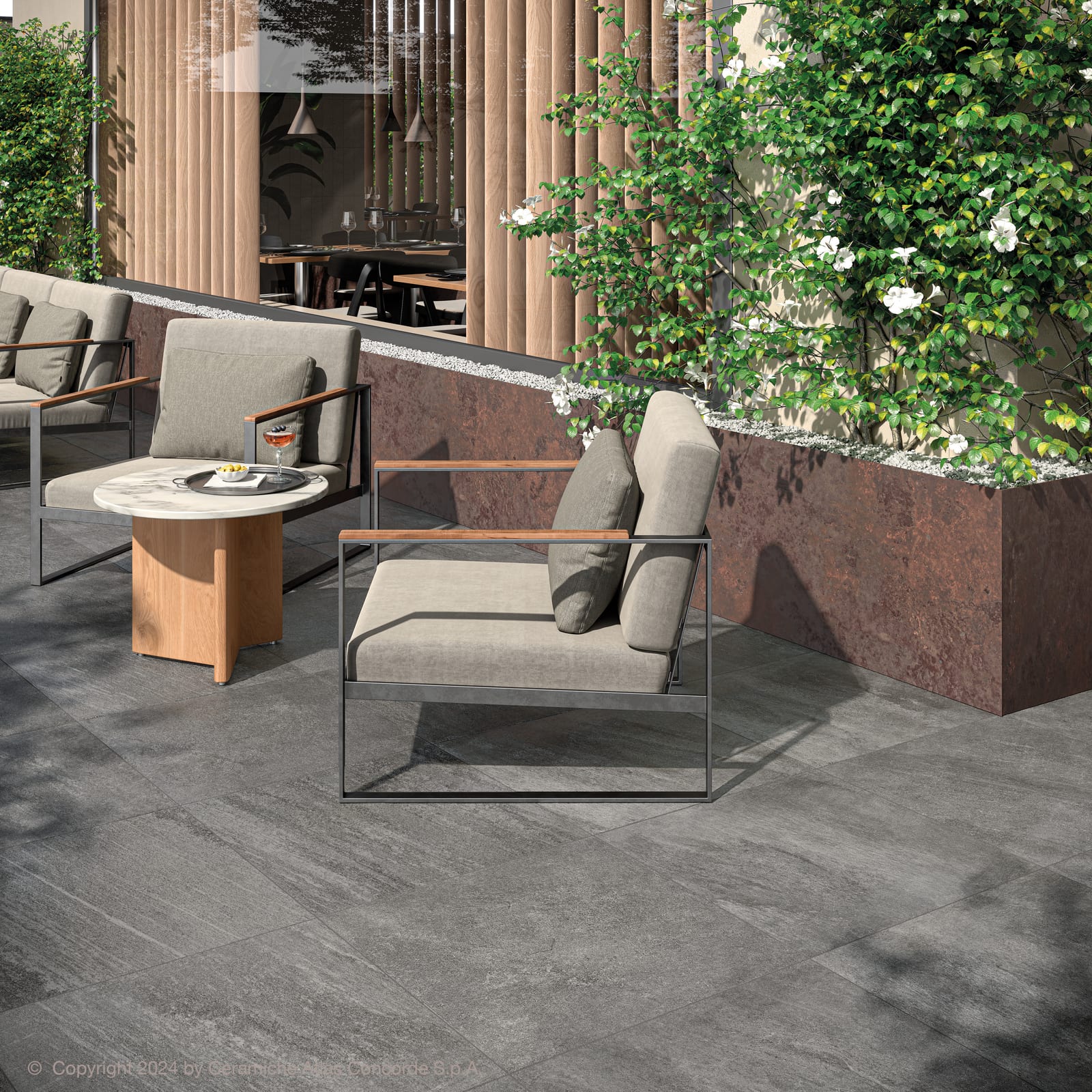 Ultrablock Lead terrastegel 60x60 rett 20mm, foto 3 van 3