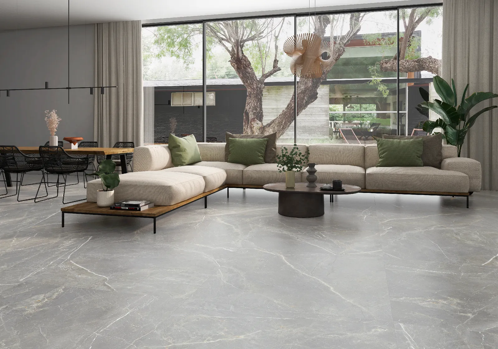 Fior di Bosco Perla silk 120x120 rett, foto 2 van 2