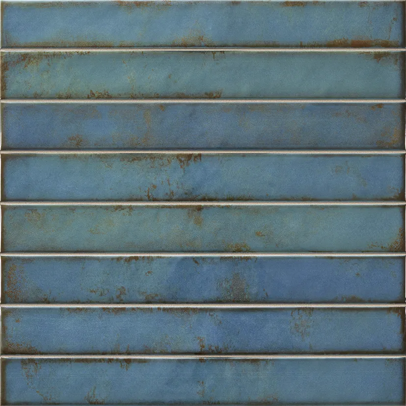 Brick Raku Turquoise mozaiektegel 35x35cm
