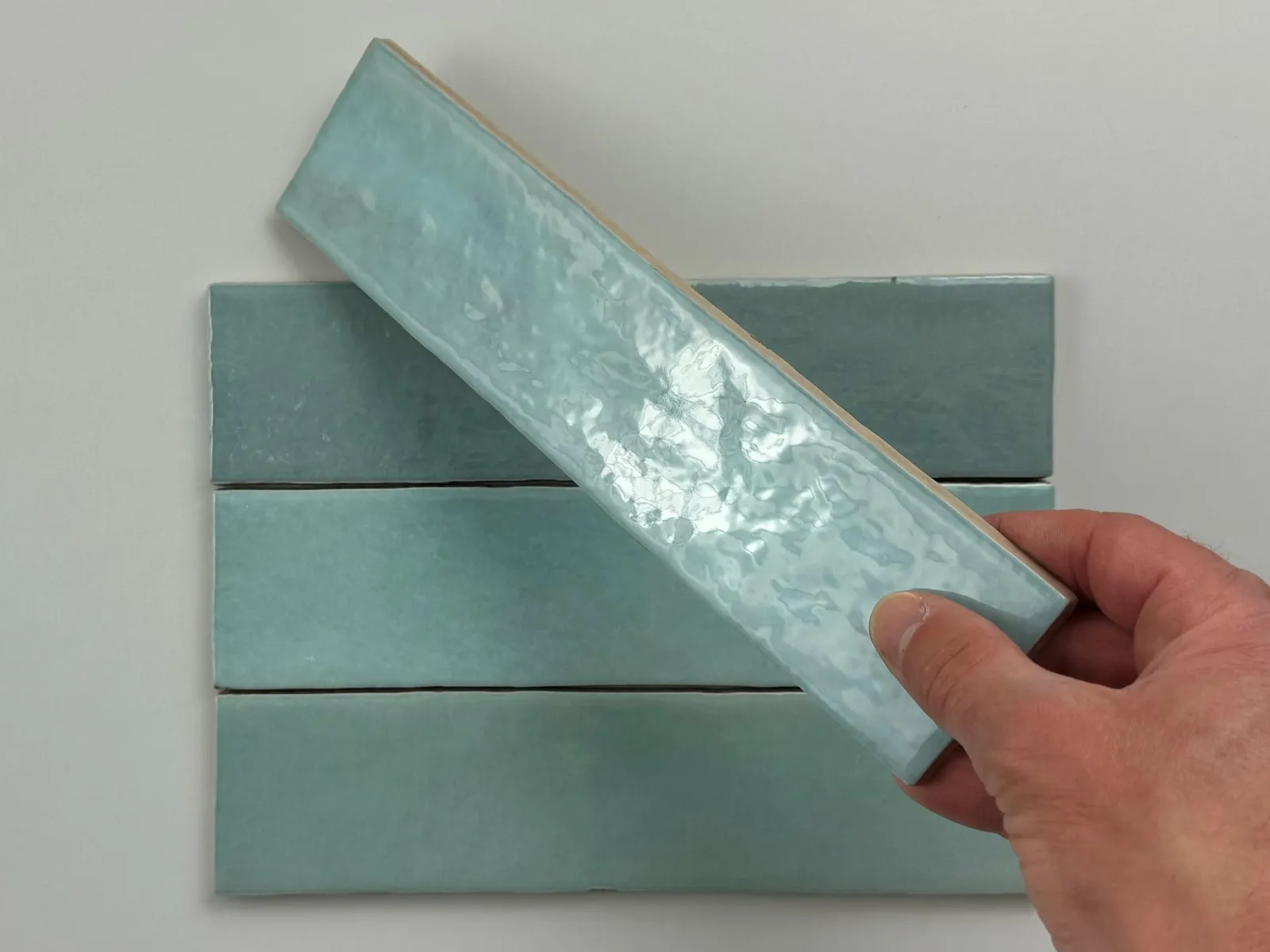 Trend tegels licht blauw glans 6x24,6, foto 3 van 6