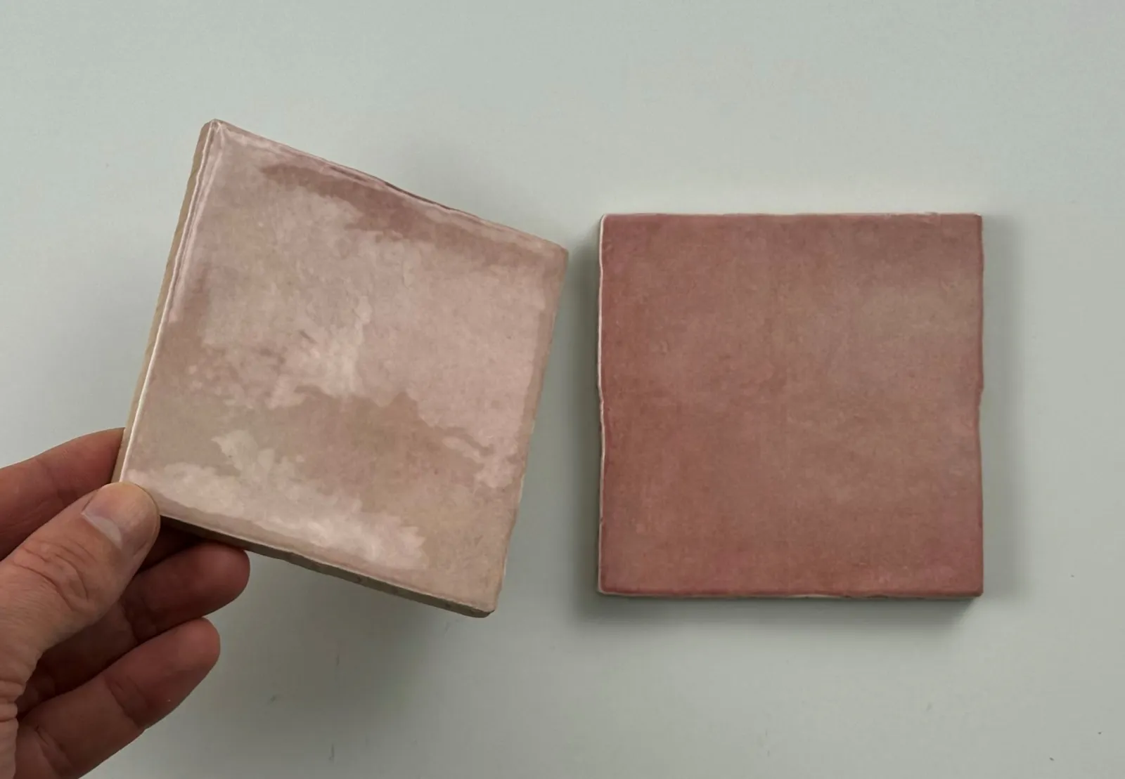 Trend tegels roze glans 10x10, foto 2 van 3