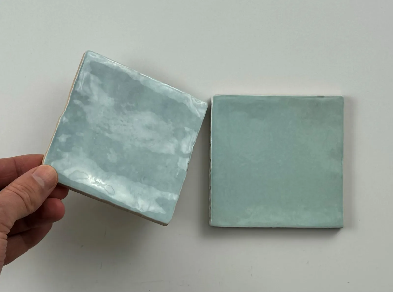 Trend tegels licht blauw glans 10x10, foto 2 van 3