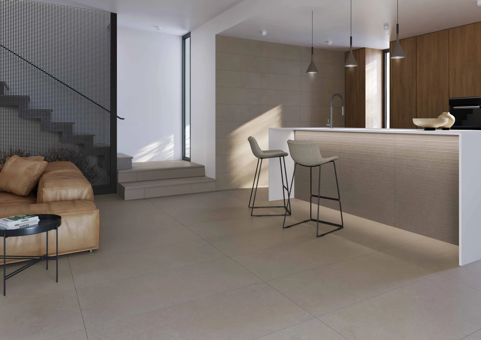 Rift Greige wandtegel 30x90 rett, foto 4 van 4