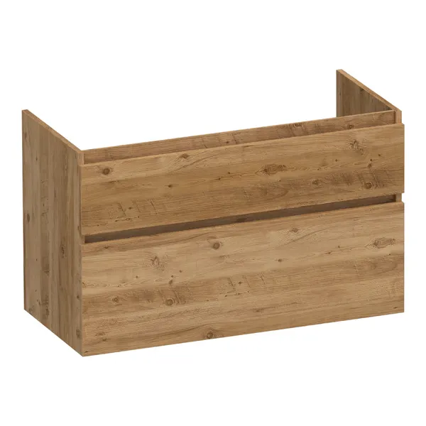 BRAUER Delight onderkast 100 met 2 softclose lades greeploos en 1 sifon uitsparing