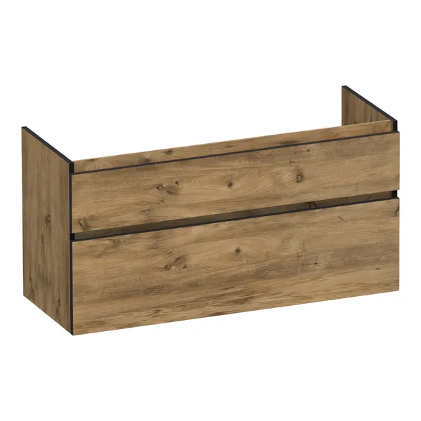BRAUER Delight Edge onderkast 120 met 2 softclose lades greeploos en 2 sifon uitsparingen