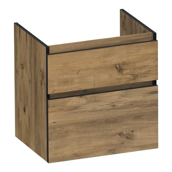 BRAUER Delight Edge onderkast 60 met 2 softclose lades greeploos en 1 sifon uitsparing