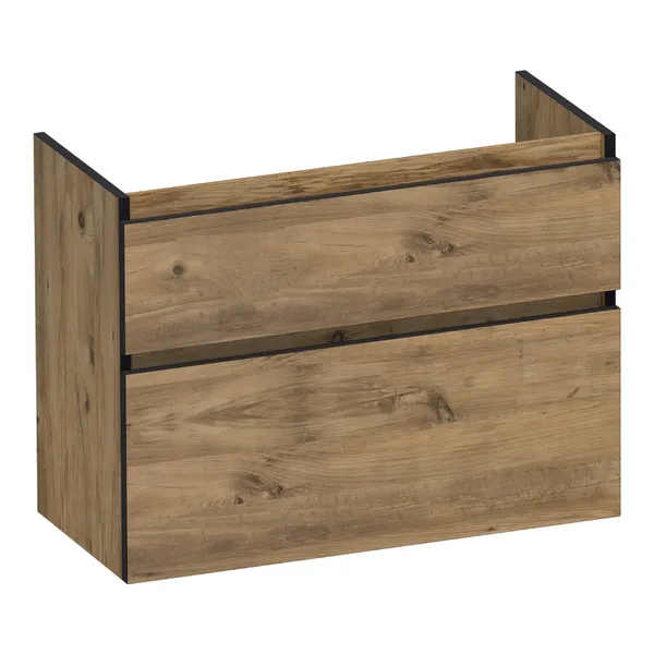 BRAUER Delight Edge onderkast ondiep 80 met 2 softclose lades greeploos en 1 sifon uitsparing