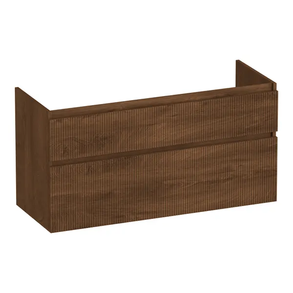 BRAUER Delight Wavy onderkast 120 met 2 softclose lades greeploos en 2 sifon uitsparingen