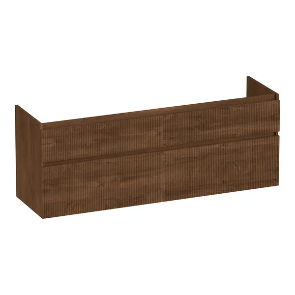 BRAUER Delight Wavy onderkast 160 met 4 softclose lades greeploos en 2 sifon uitsparingen