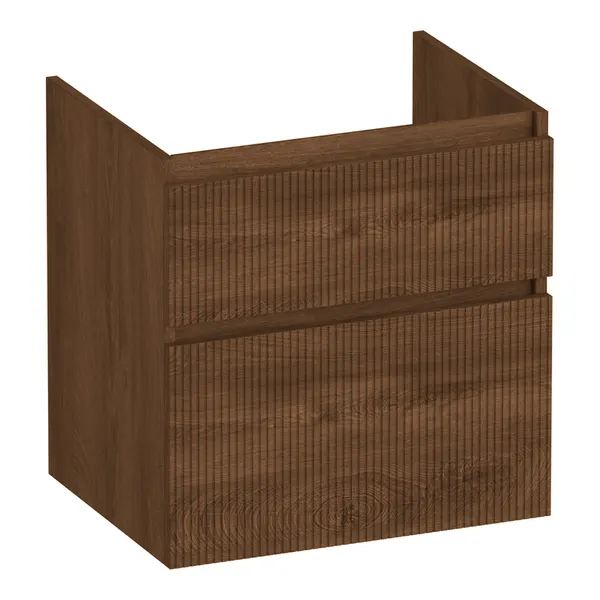 BRAUER Delight Wavy onderkast 60 met 2 softclose lades greeploos en 1 sifon uitsparing