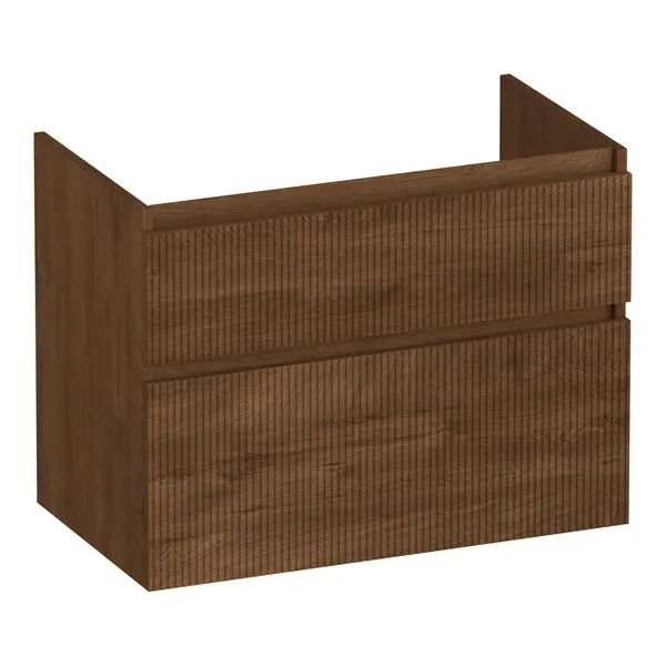 BRAUER Delight Wavy onderkast 80 met 2 softclose lades greeploos en 1 sifon uitsparing