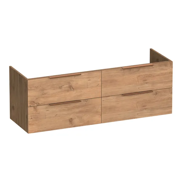 BRAUER Elevate onderkast 140 excl. opleggrepen met 4 softclose lades en 2 sifon uitsparingen