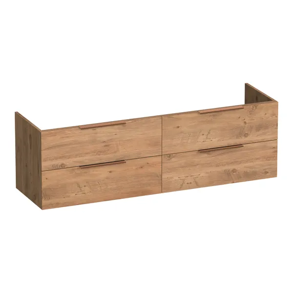 BRAUER Elevate onderkast 160 excl. opleggrepen met 4 softclose lades en 2 sifon uitsparingen