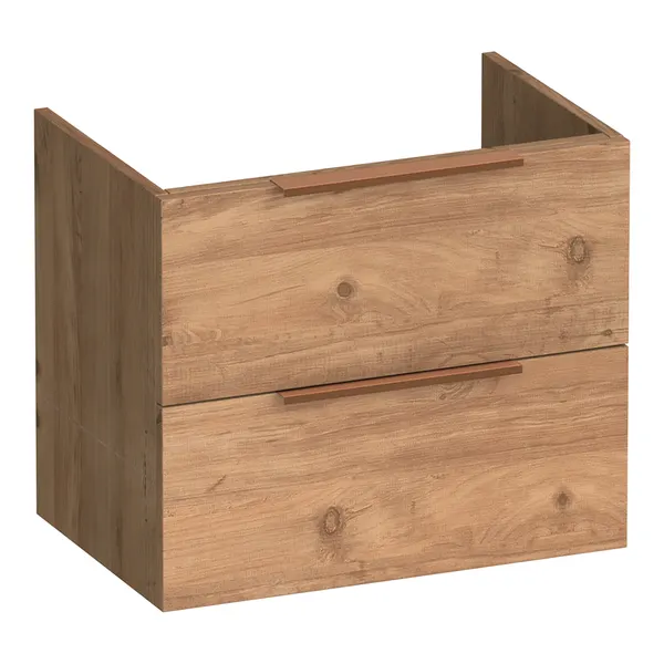 BRAUER Elevate onderkast ondiep 60 excl. opleggrepen met 2 softclose lades en 1 sifon uitsparing