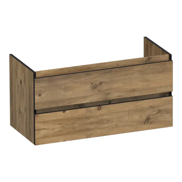 BRAUER Joy Edge onderkast 100 met 2 softclose lades greeploos en 1 sifon uitsparing