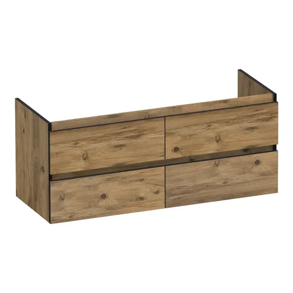 BRAUER Joy Edge onderkast 120 met 4 softclose lades greeploos en 2 sifon uitsparingen