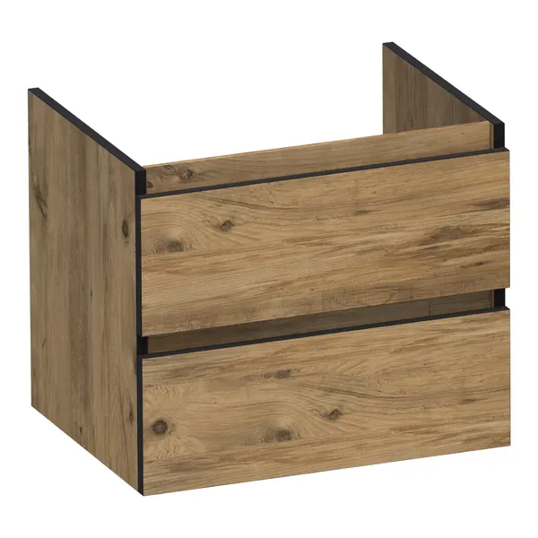 BRAUER Joy Edge onderkast 60 met 2 softclose lades greeploos en 1 sifon uitsparing