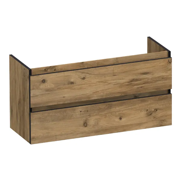 BRAUER Joy Edge onderkast ondiep 100 met 2 softclose lades greeploos en 1 sifon uitsparing