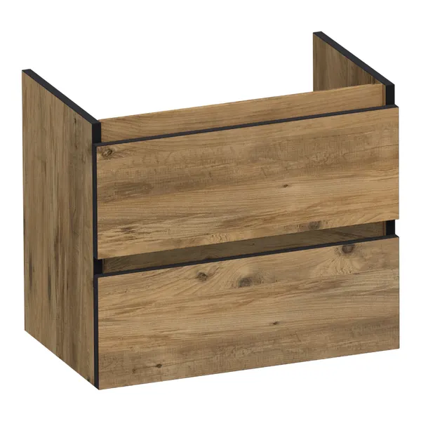 BRAUER Joy Edge onderkast ondiep 60 met 2 softclose lades greeploos en 1 sifon uitsparing
