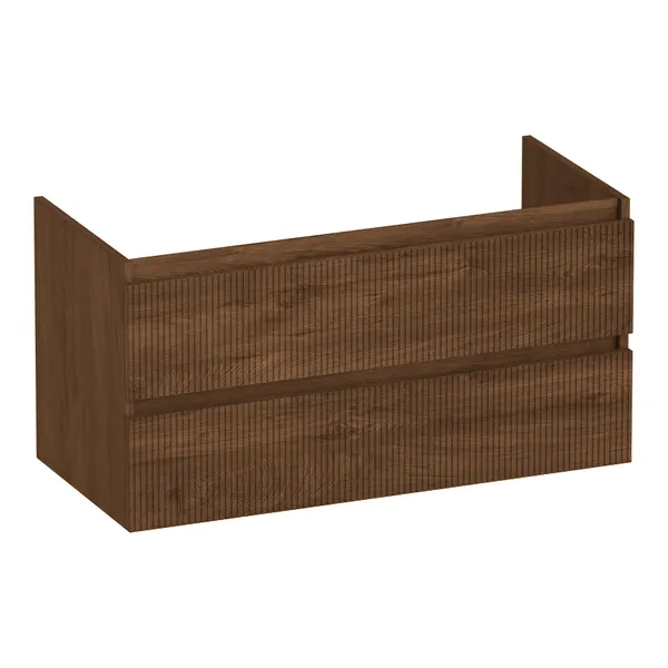 BRAUER Joy Wavy onderkast 100 met 2 softclose lades greeploos en 1 sifon uitsparing