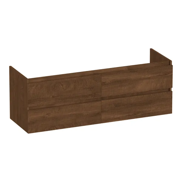 BRAUER Joy Wavy onderkast 140 met 4 softclose lades greeploos en 2 sifon uitsparingen
