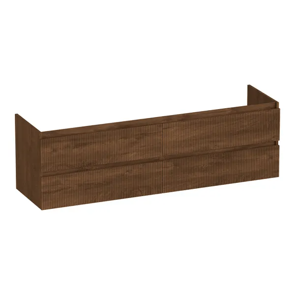 BRAUER Joy Wavy onderkast 160 met 4 softclose lades greeploos en 2 sifon uitsparingen
