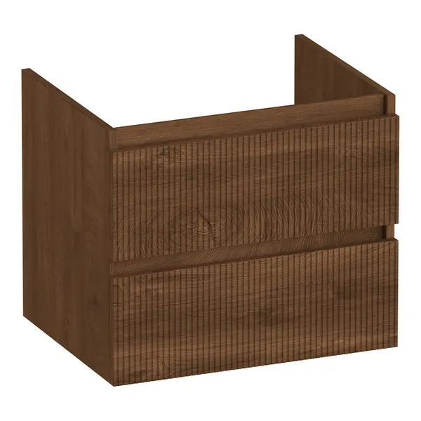 BRAUER Joy Wavy onderkast 60 met 2 softclose lades greeploos en 1 sifon uitsparing