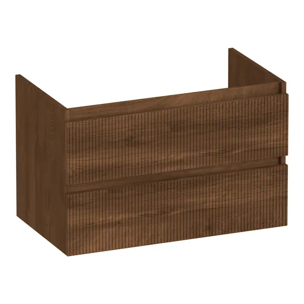 BRAUER Joy Wavy onderkast 80 met 2 softclose lades greeploos en 1 sifon uitsparing