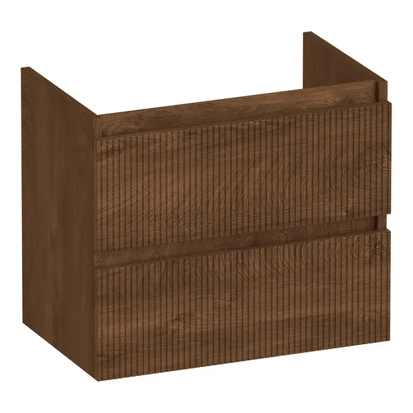 BRAUER Joy Wavy onderkast ondiep 60 met 2 softclose lades greeploos en 1 sifon uitsparing
