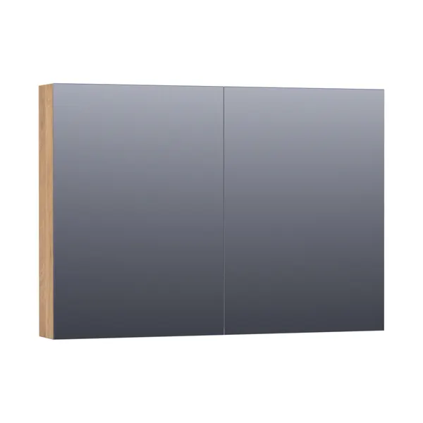 BRAUER Impress Deluxe spiegelkast 100 met interne en externe verlichting 2 dubbelzijdige spiegeldeuren