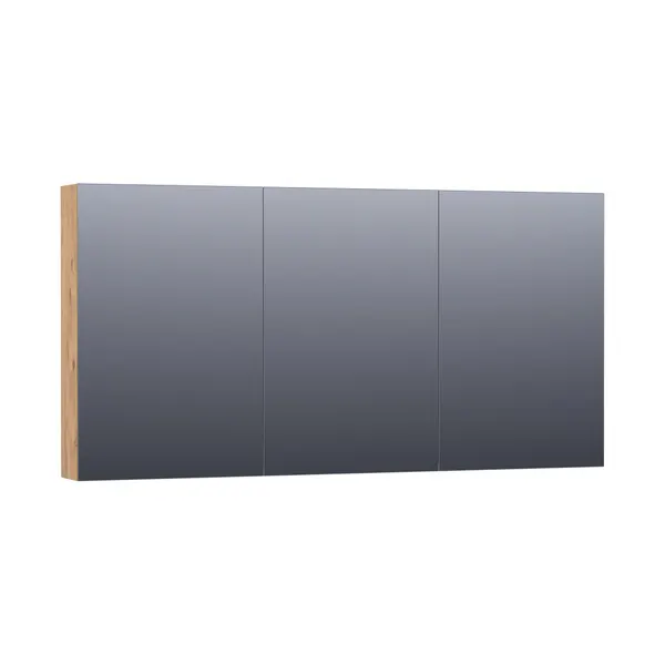 BRAUER Impress Deluxe spiegelkast 140 met interne en externe verlichting 3 dubbelzijdige spiegeldeuren