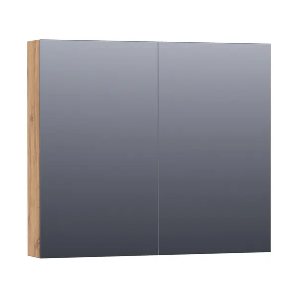 BRAUER Impress Deluxe spiegelkast 80 met interne en externe verlichting 2 dubbelzijdige spiegeldeuren