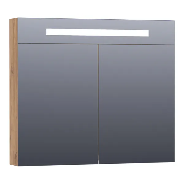 BRAUER Promise Deluxe spiegelkast 80 met directe verlichting 2 dubbelzijdige spiegeldeuren