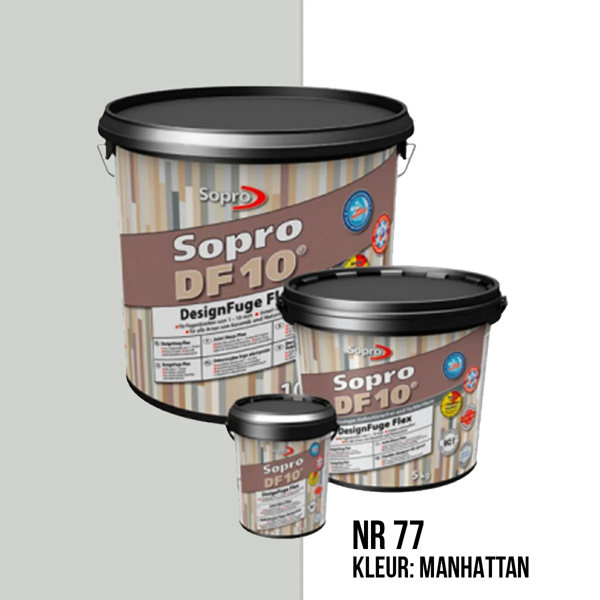 Voegmortel Sopro DF 10 Flexibel manhatten nr. 77 1kg