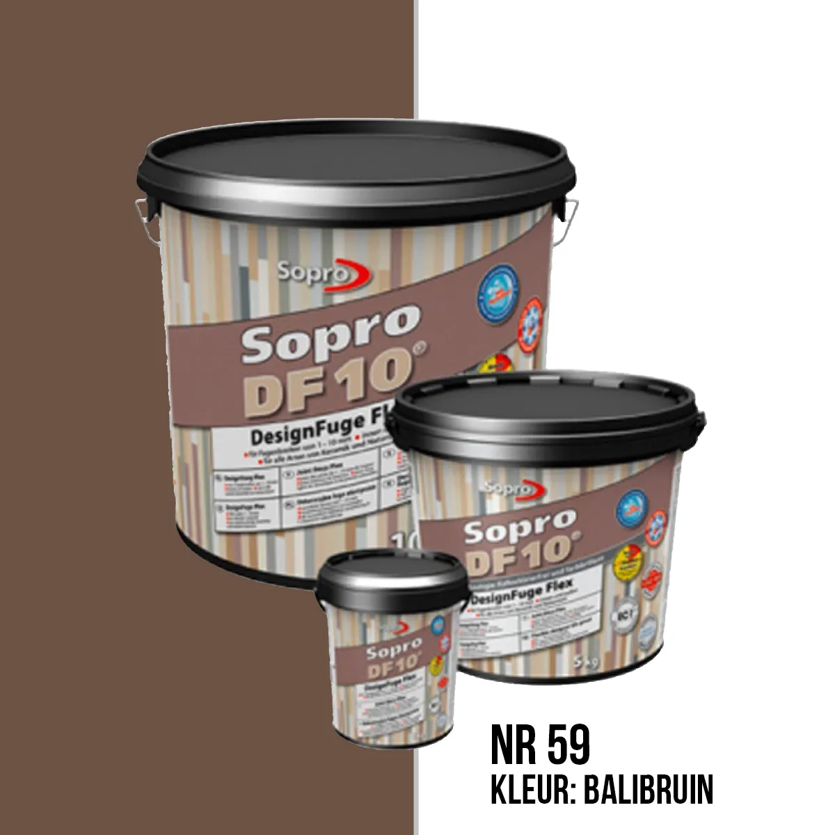 Voegmortel Sopro DF 10 Flexibel balibruin nr. 59 1kg
