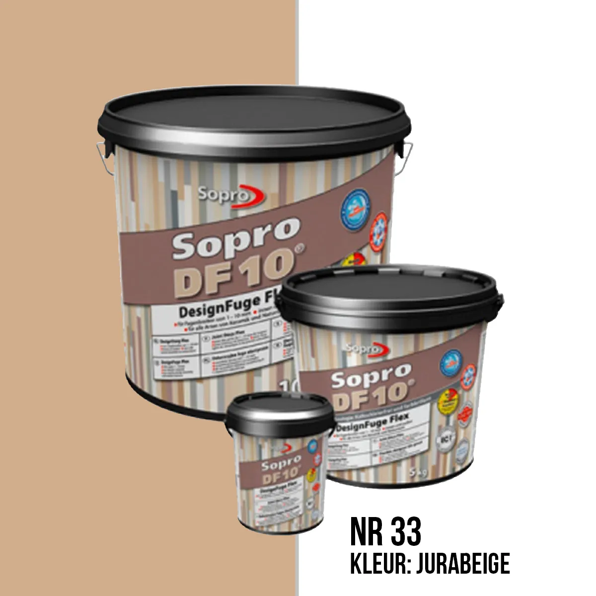 Voegmortel Sopro DF 10 Flexibel jurabeige nr. 33 5kg