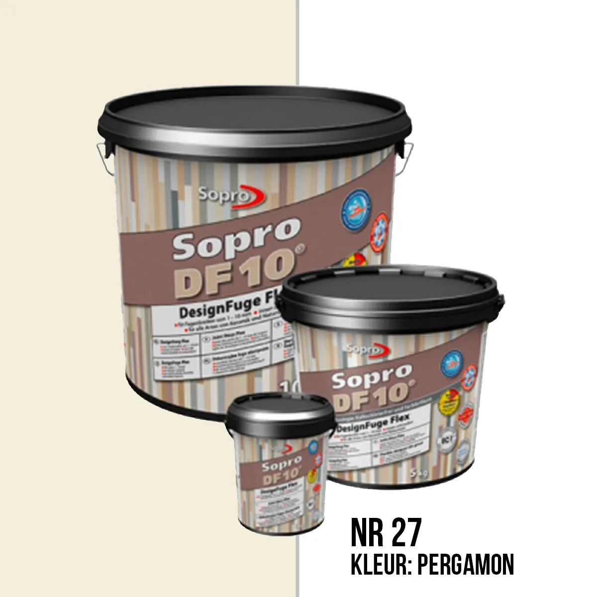 Voegmortel Sopro DF 10 Flexibel pergamon nr. 27 5kg