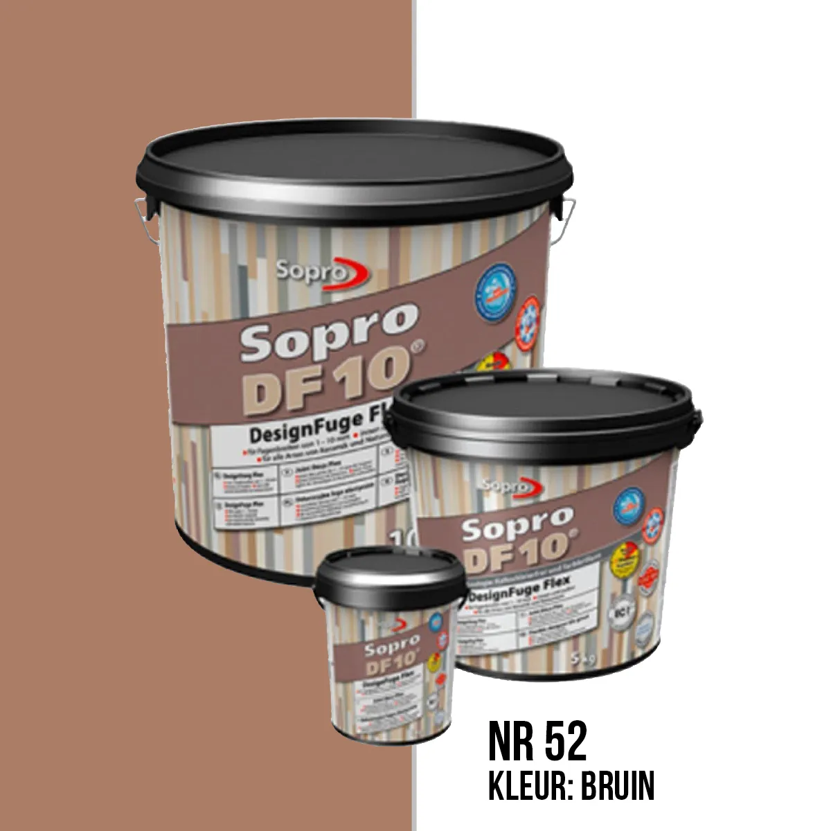 Voegmortel Sopro DF 10 Flexibel bruin nr. 52 5kg