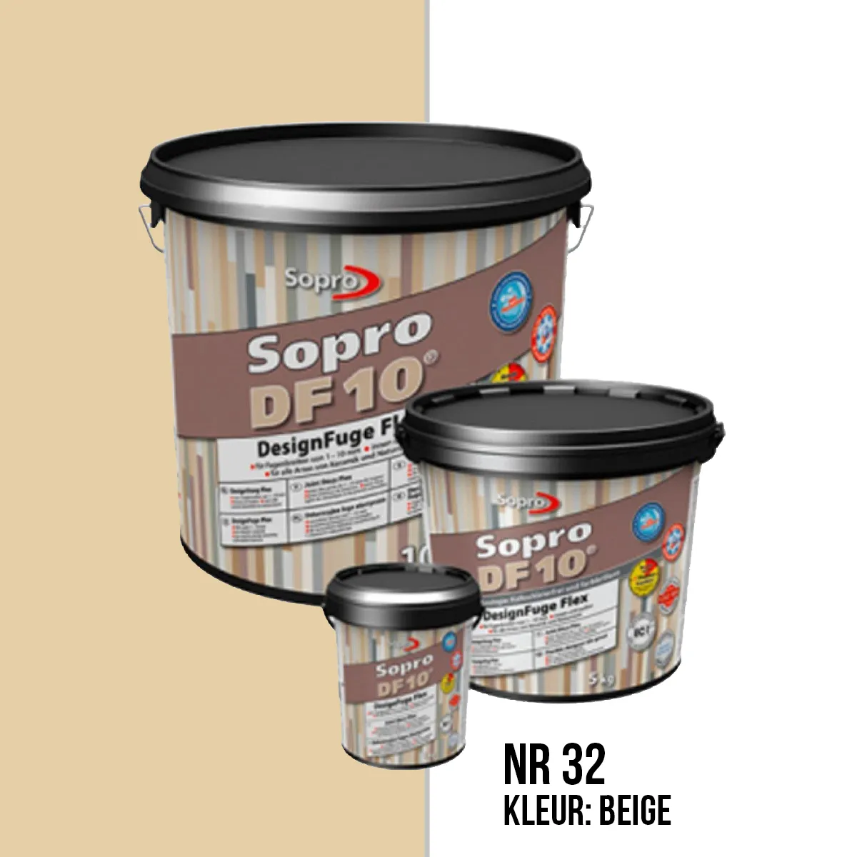 Voegmortel Sopro DF 10 Flexibel beige nr. 32 1kg