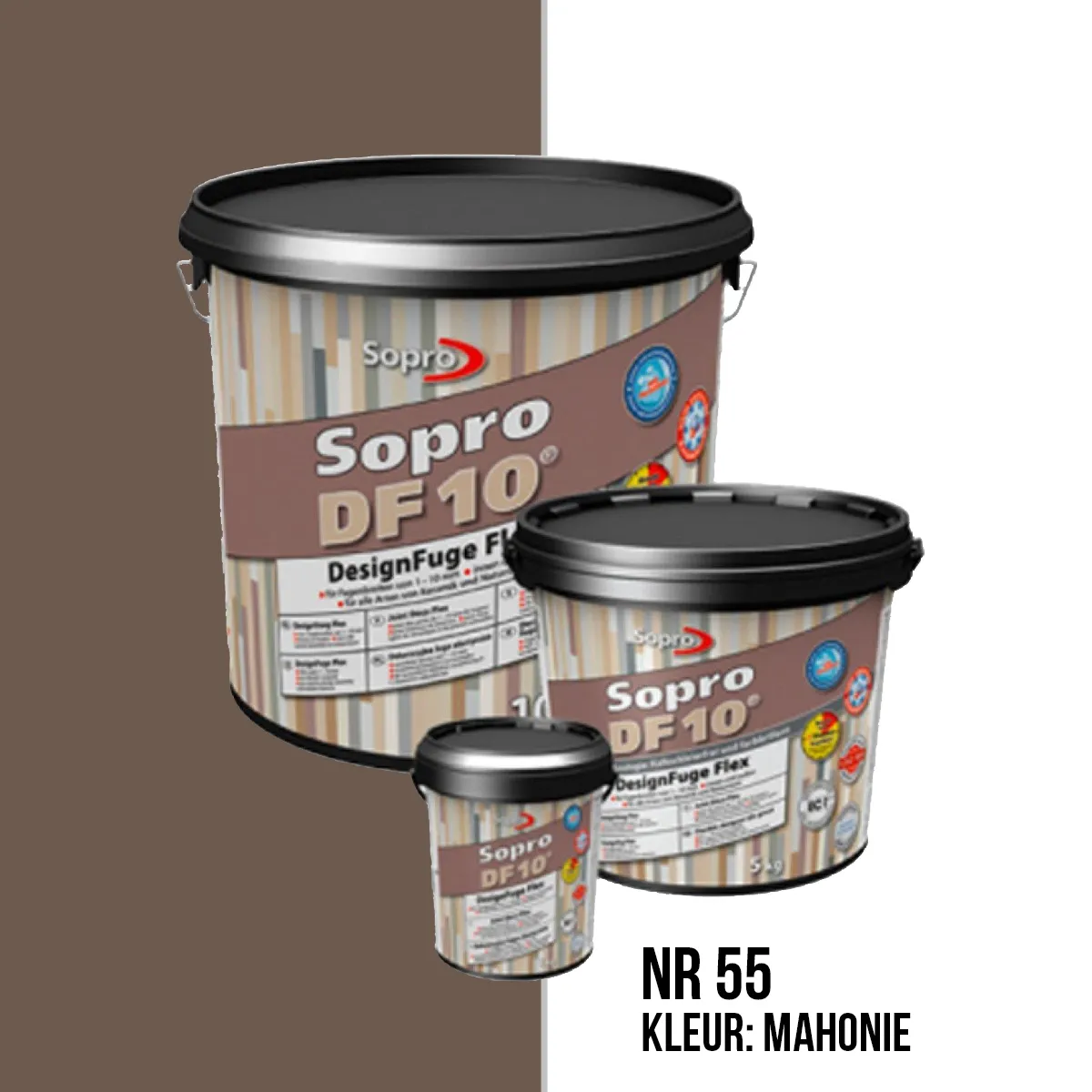 Voegmortel Sopro DF 10 Flexibel mahonie nr. 55 5kg