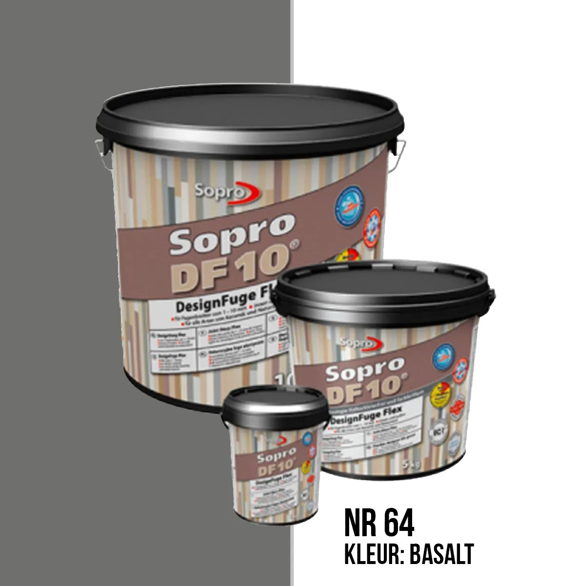 Voegmortel Sopro DF 10 Flexibel basalt nr. 64 5kg