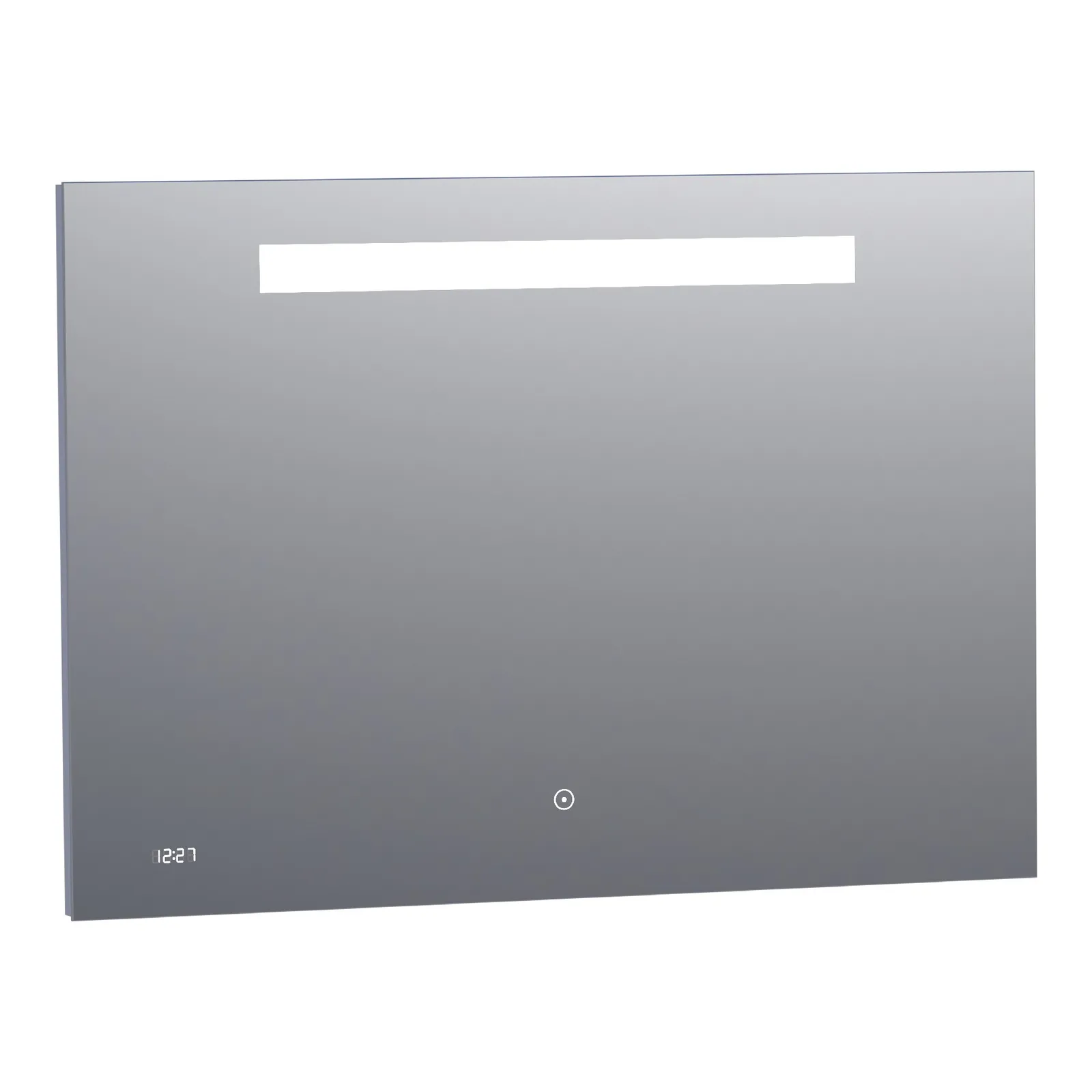BRAUER Quartz spiegel 100 met klok en directe LED-verlichting met dimfunctie en touch-bediening
