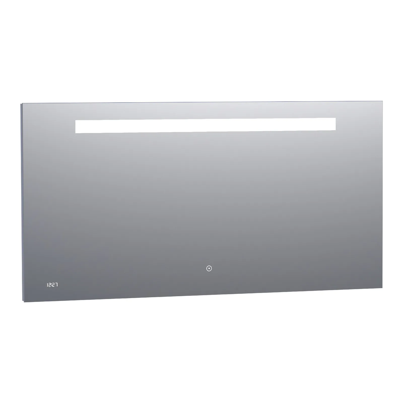 BRAUER Quartz spiegel 140 met klok en directe LED-verlichting met dimfunctie en touch-bediening
