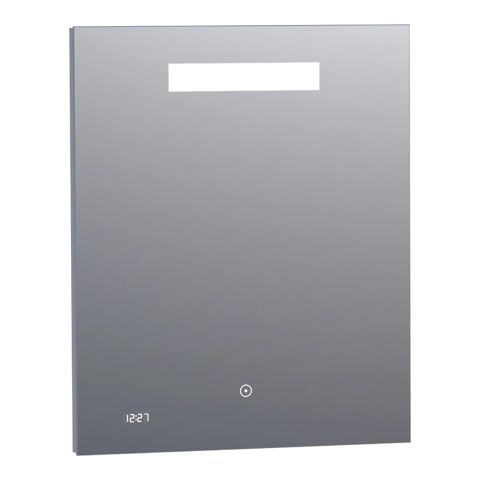 BRAUER Quartz spiegel 60 met klok en directe LED-verlichting met dimfunctie en touch-bediening