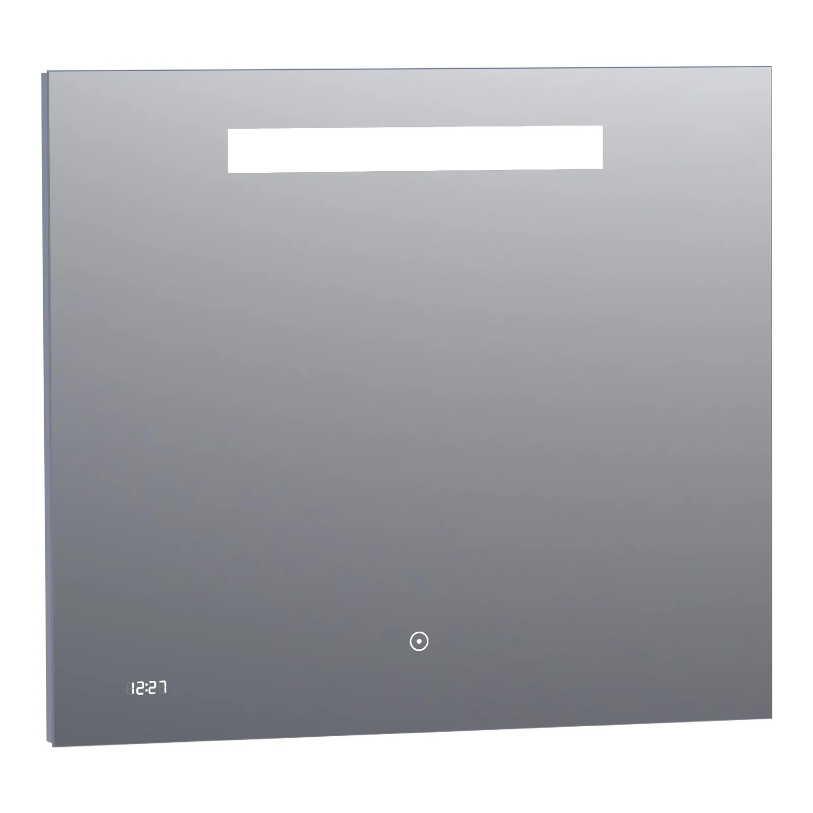 BRAUER Quartz spiegel 80 met klok en directe LED-verlichting met dimfunctie en touch-bediening