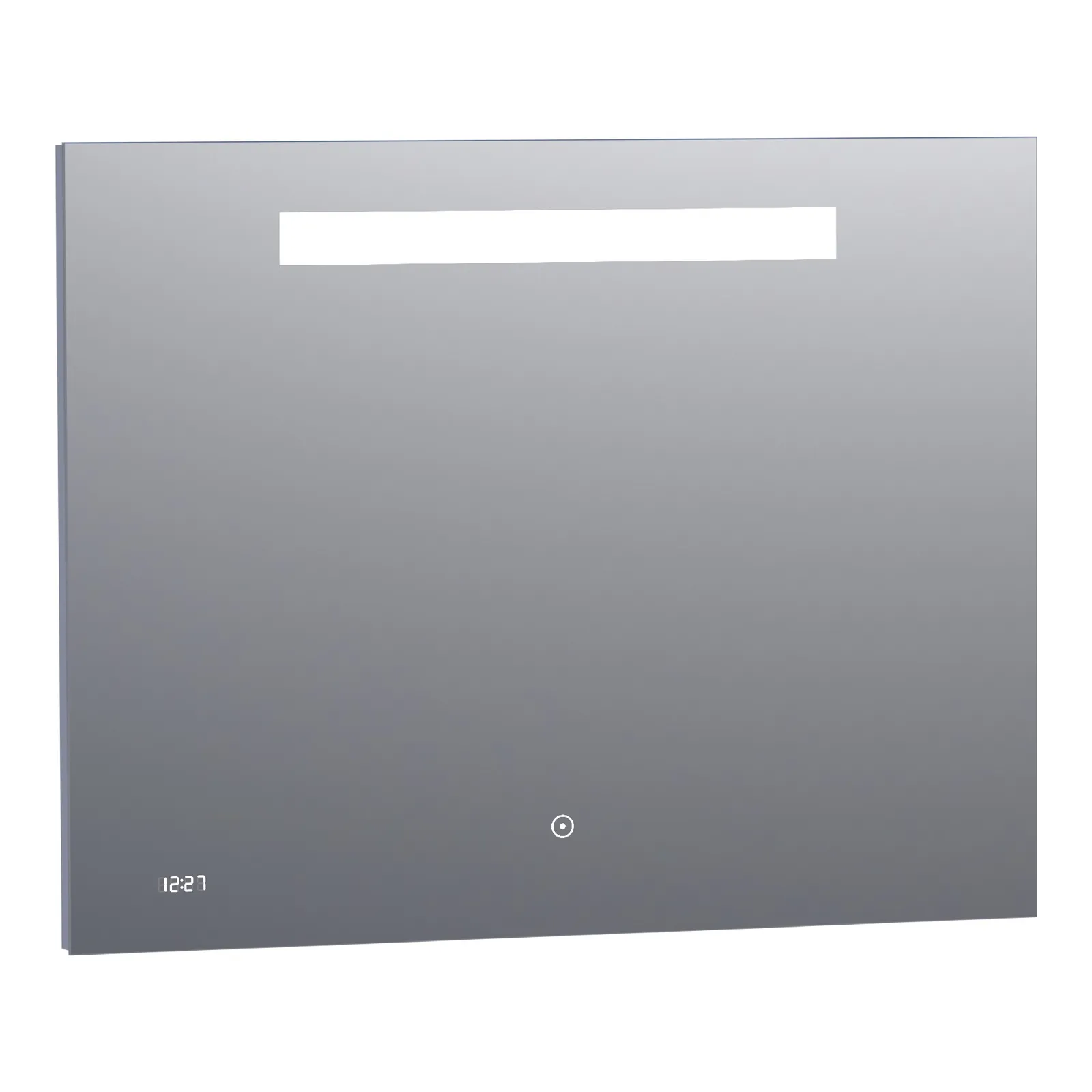 BRAUER Quartz spiegel 90 met klok en directe LED-verlichting met dimfunctie en touch-bediening