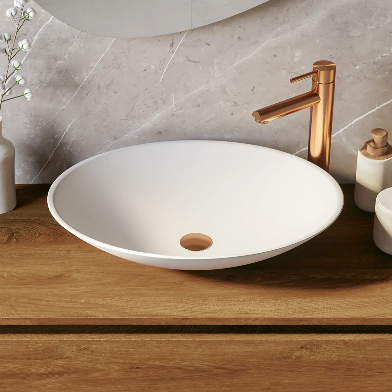 BRAUER Vortex waskom 58 fine stone