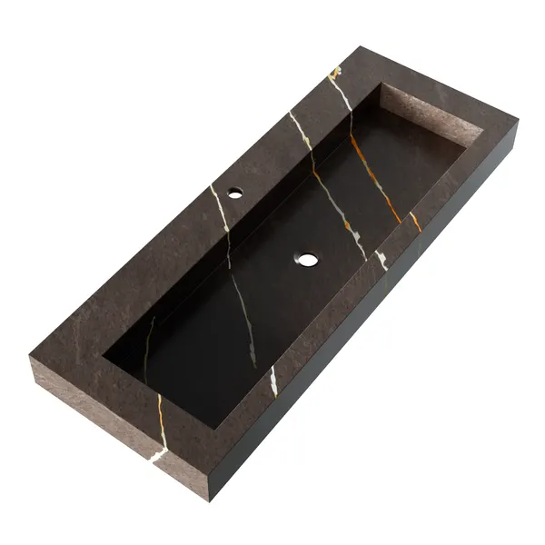 BRAUER Coral wastafel 120-1 met 1 spoelbak en 1 kraangat marmerlook